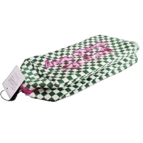 PINKTAG Seize The Damn Day Checkered Cosmetic Bag, Totalee Gift Green Checkered - Picture 7 of 10